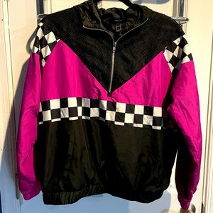 Checkered Pullover Windbreaker